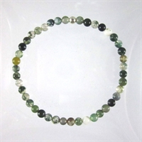 Moss Agate 4mm Classic Elastic Bracelet