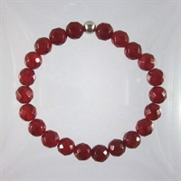 Red Agate Faceted 8mm Classic Elastic Bracelet