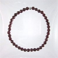 Garnet Faceted 4mm Classic Elastic Bracelet