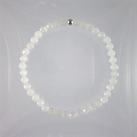 Rose Quartz Faceted 4mm Classic Elastic Bracelet