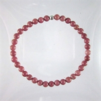 Rhodonite 4mm Classic Elastic Bracelet