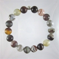 Botswana Agate 10mm Classic Elastic Bracelet