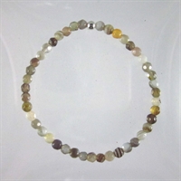 Botswana Agate Faceted 4mm Classic Elastic Bracelet