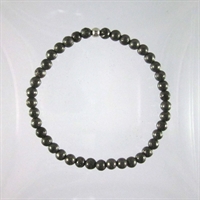 Pyrite 4mm Classic Elastic Bracelet