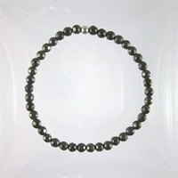 Pyrite Faceted 4mm Classic Elastic Bracelet