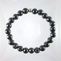 Hematite Faceted 8mm Classic Elastic Bracelet