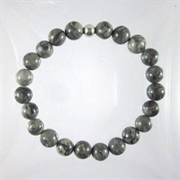 Grey Crazy Agate 8mm Classic Elastic Bracelet