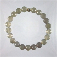 Grey Agate 8mm Classic Elastic Bracelet