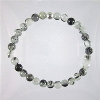 Tourmalinated Quartz 6mm Classic Elastic Bracelet