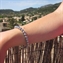 Rhodium-Plated Hematite 6mm Classic Elastic Bracelet