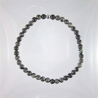 Grey Crazy Agate 4mm Classic Elastic Bracelet