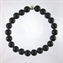 Matte Black Agate 8mm Classic Elastic Bracelet