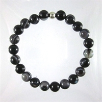 Black Agate 8mm Classic Elastic Bracelet