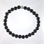 Matte Black Agate 6mm Classic Elastic Bracelet