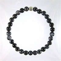 Black Agate 6mm Classic Elastic Bracelet