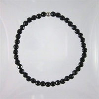 Onyx Faceted 4mm Classic Elastic Bracelet