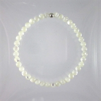 Mother of Pearl 4mm Classic Elastic Bracelet