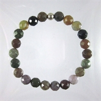 Indian Agate Faceted 8mm Classic Elastic Bracelet