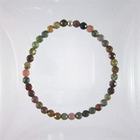 Indian Agate Faceted 4mm Classic Elastic Bracelet