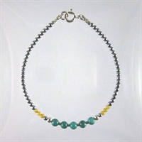 Turquoise with Yellow Jade Noa Bracelet