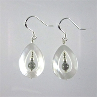 Grey Crazy Agate Cimona Earrings