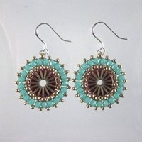 Red & Sea Green Noemi Earrings