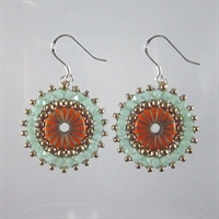 Orange & Mint Noemi Earrings