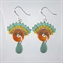 Orange & Sea Green Lucilla Earrings