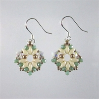 Cream & Sage Natalia Earrings