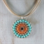 Orange & Sea Green Noemi Pendant Necklace