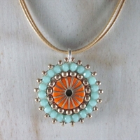 Orange & Mint Noemi Pendant Necklace