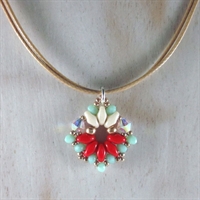 Red & Turquoise Natalia Pendant Necklace